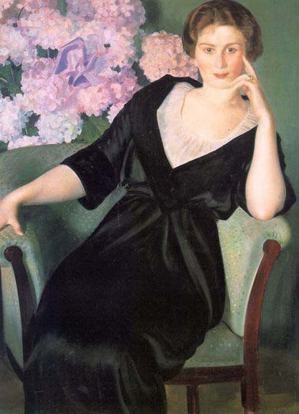 Boris Kustodiev Portrait of Renee Notgaft